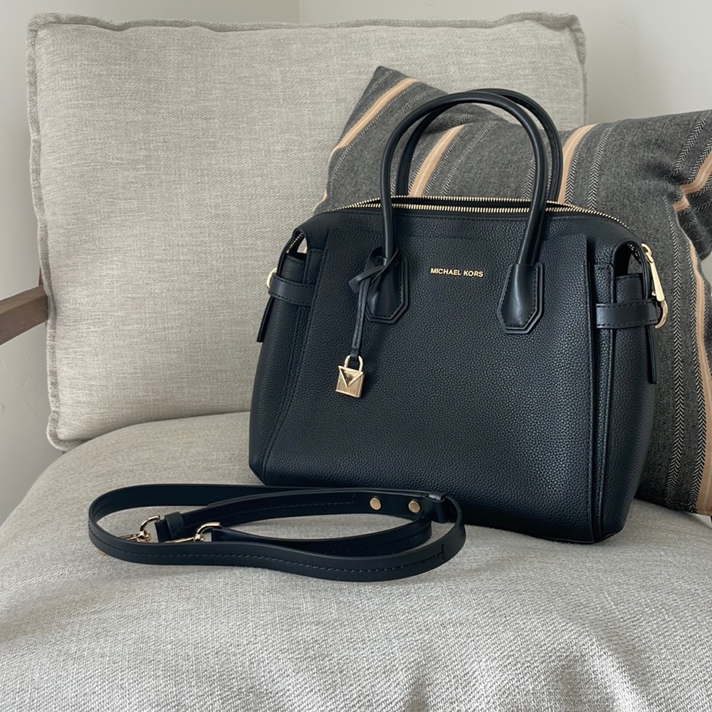 Michael Kors Mercer pebble leather satchel